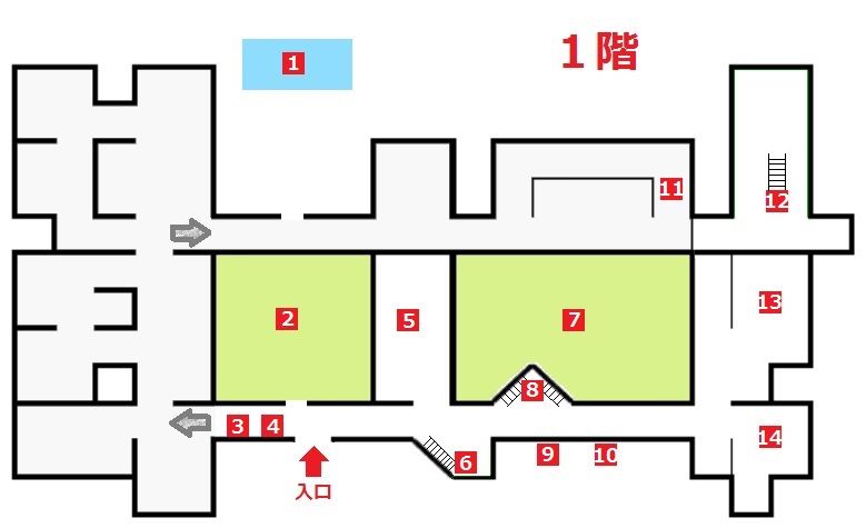 ミロ美術館　フロアマップ（１階）